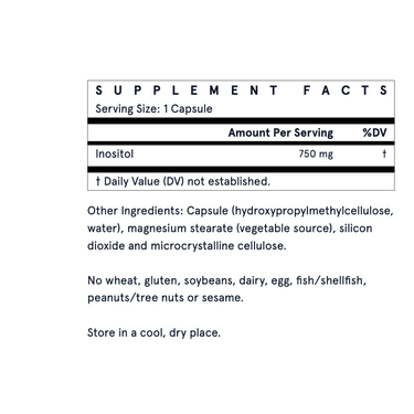 Inositol - 750mg Veggie Capsules